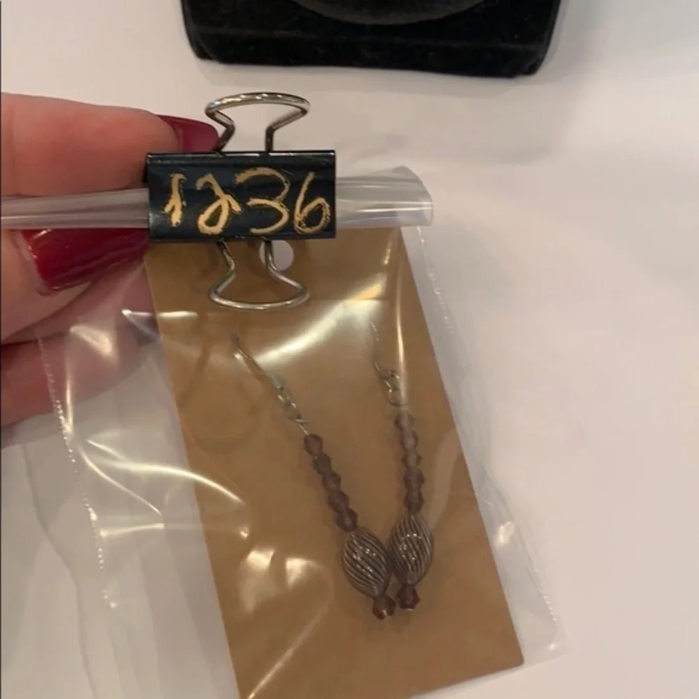 💐5/25 glass art bead drop dangle earrings
